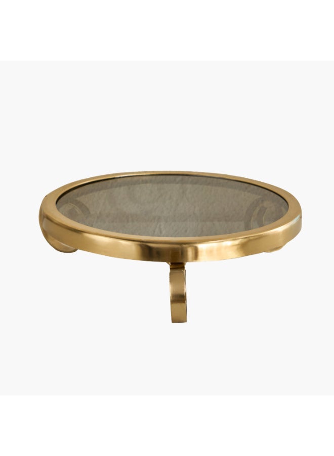 Home Box Sands and Palms Sahra Decorative Metal Footed Stand - 28x28x7 cm - Image 5